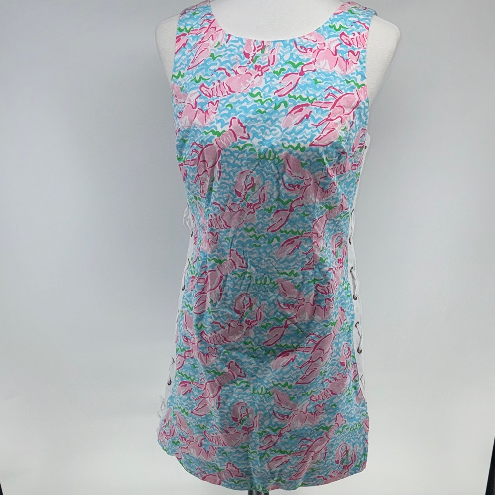 Lilly Pulitzer Lobster Roll Sleeveless Delia Shift Dress Womens 6